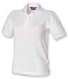 H401 Ladies Classic Polycotton Polo Shirt White colour image